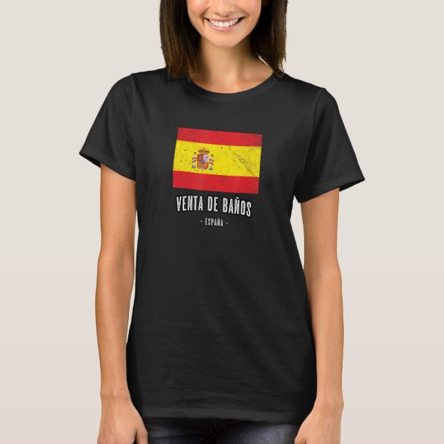 Camiseta Venta De Baos Espanha Es Flag City - Bandera Ropa  (Frente)