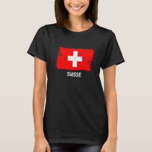 Camiseta Ventilador da Equipe de Suiça de Sinalizador Suíço