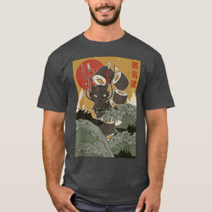 Camiseta Ventilador de anime sushi Dragon japonês estético 