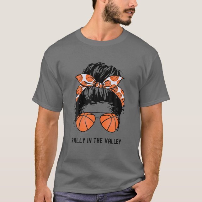 Camiseta Ventilador de basquete Mensagem Mamãe Mamãe Basque (Frente)