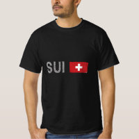 Ventilador de futebol de suiça Shirt Swiss Flag