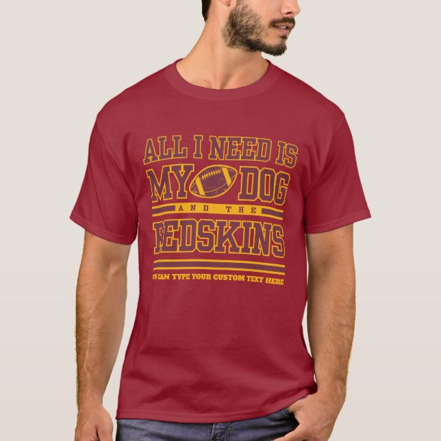 Camiseta Ventilador de futebol Redskins Maroon Yellow Tudo  (Frente)