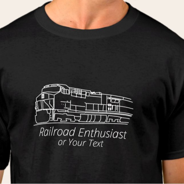 Camiseta Ventilador de locomotivas do comboio diesel com en (Criador carregado)