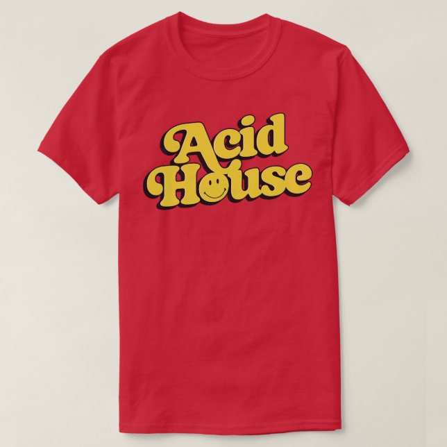 Camiseta Ventilador de música da Acid House 80s (Frente do Design)