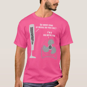 Camiseta Ventilador De Música De Metal Grande Ventilador De