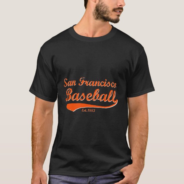 Camiseta Ventilador do Baseball na Califórnia em São Franci (Frente)