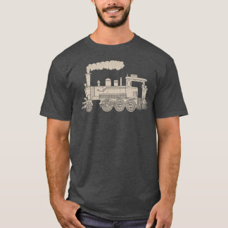 Camiseta Ventilador do Comboio Retro-Ferroviário com Locomo