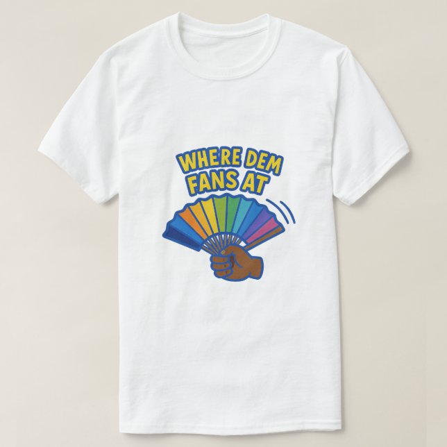 Camiseta Ventilador dobrado-"Onde Ventiladores Dem (Frente do Design)