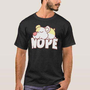 Camiseta Ventilador Pets Preguiçosos com Hamster Nope