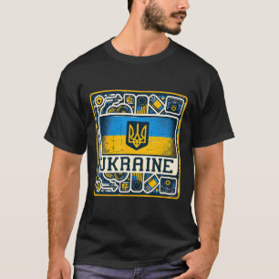 Camiseta Ventilador ucraniano vintage Bandeira da Ucrânia A
