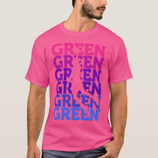 Camiseta Ventilador Verde Bola de Lover de Basquete Incríve