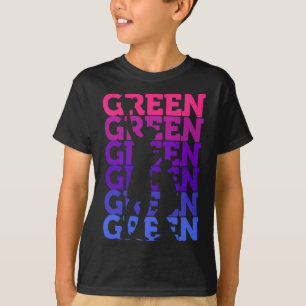 Camiseta Ventilador Verde Bola de Lover de Basquete Incríve