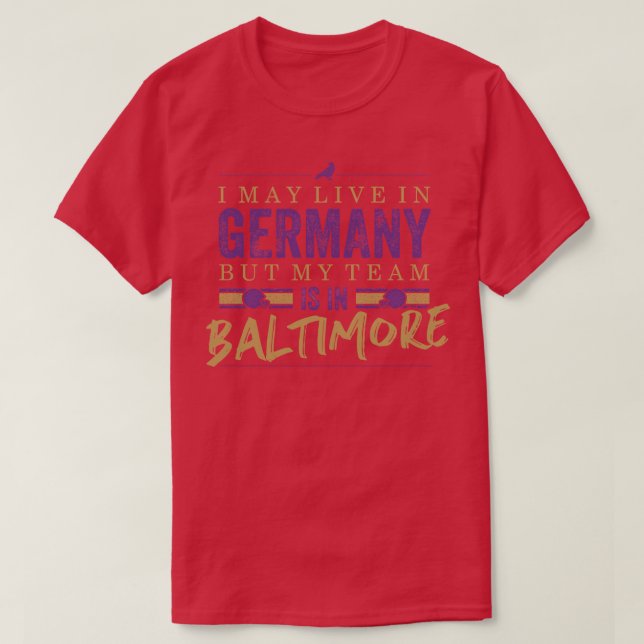 Camiseta Ventiladores da equipe de Baltimore da Alemanha (Frente do Design)