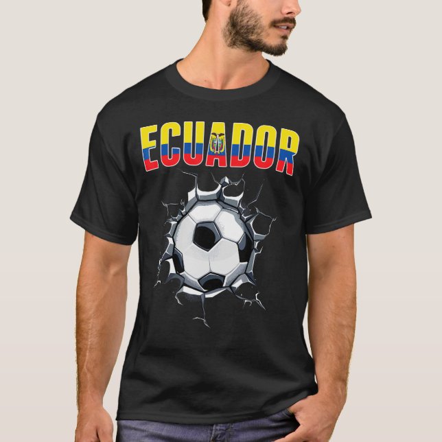 Camiseta Ventiladores De Futebol Do Equador - Futebol Equat (Frente)