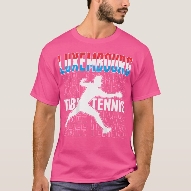 Camiseta Ventiladores de Tênis luxemburgueses - Bandeira lu (Frente)