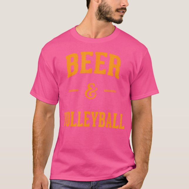 Camiseta Ventiladores de voleibol de cerveja muito engraçad (Frente)