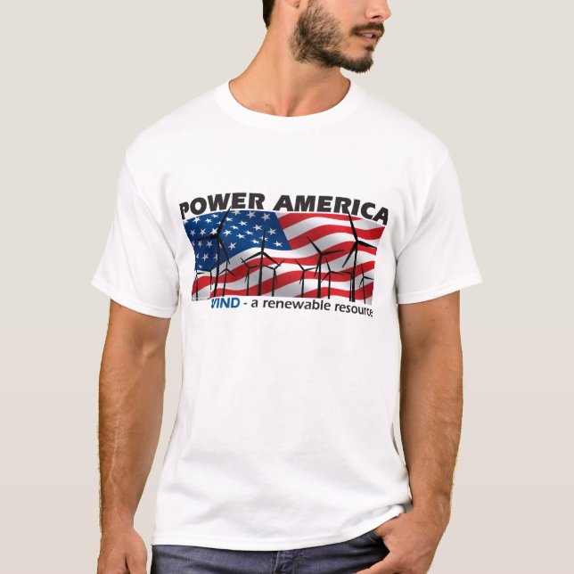 Camiseta VENTO de América do poder (Frente)