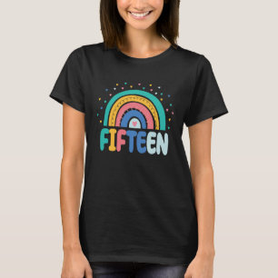 Camiseta Vento de Arco-Íris de 15 Anos de Idade Meninas 15