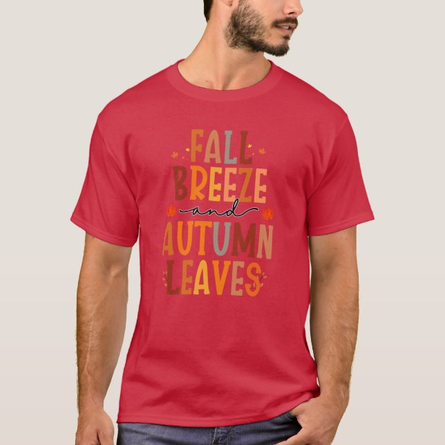 Camiseta Vento de Outono E Folhas de Outono Caem design Out (Frente)