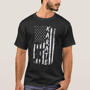 Camiseta Ventoinha de Karate Clássica da Bandeira Americana