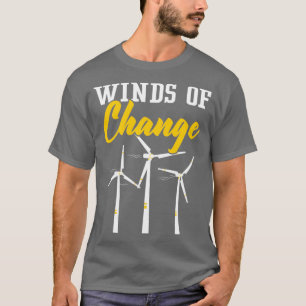 Camiseta Ventos De Mudança Energética Renovável Moinho De V
