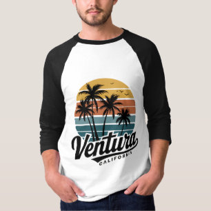 Camiseta Ventura California - Vintage retro sunset
