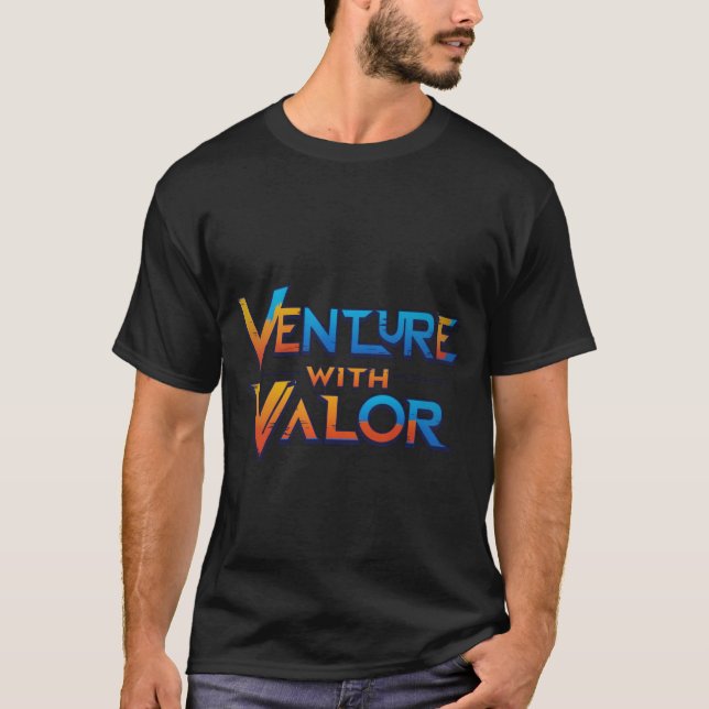 Camiseta Venture com Design de T-Shirt Valor" (Frente)