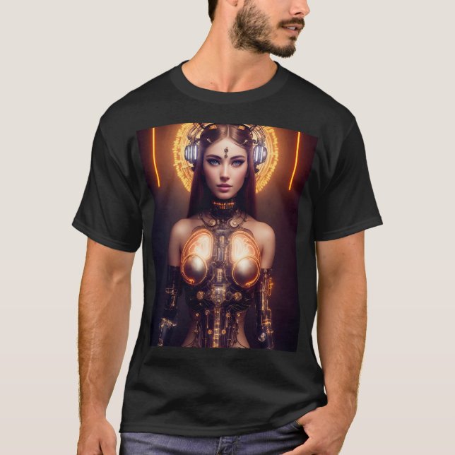 CAMISETA VÊNUS BRILHANDO CIBORG ROBOT (Frente)