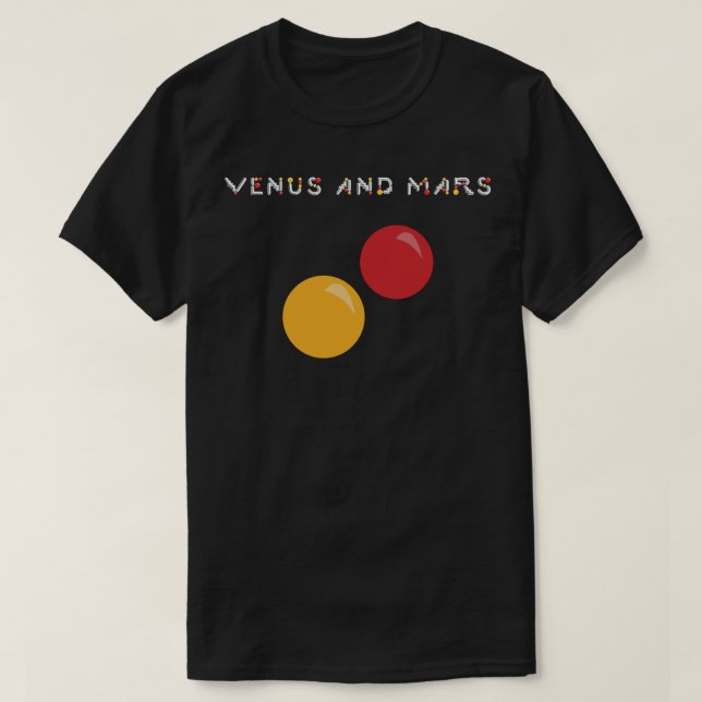 Camiseta Venus e Mars - Cobrir do álbum (Frente do Design)