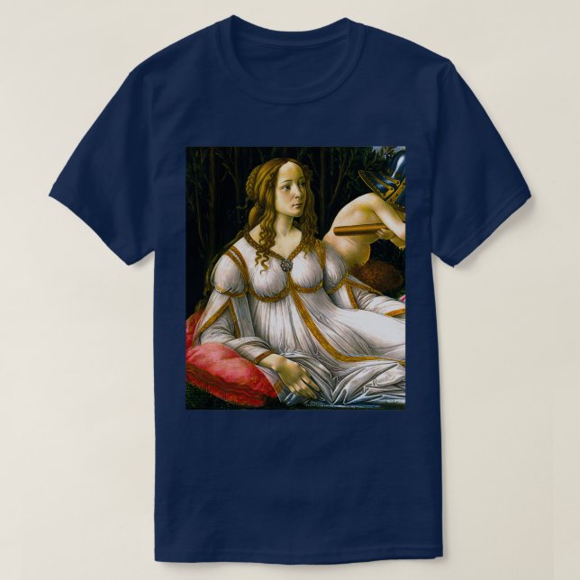 Camiseta Vênus e Marte por Sandro Botticelli 1483 Renascsan (Frente do Design)