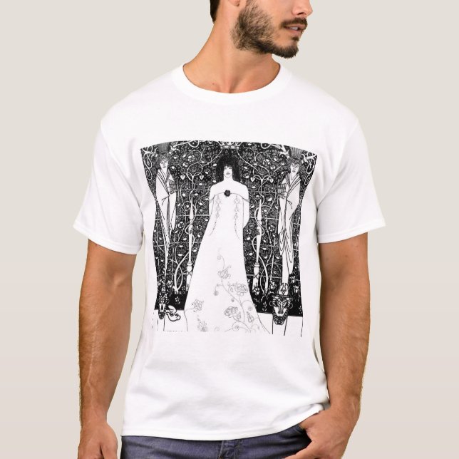 Camiseta Venus entre deuses por Aubrey Beardsley - HD (Frente)
