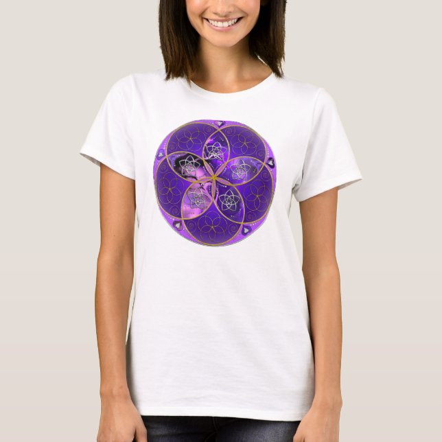 Camiseta Venus Flower of Love fineART rosa violeta (Frente)