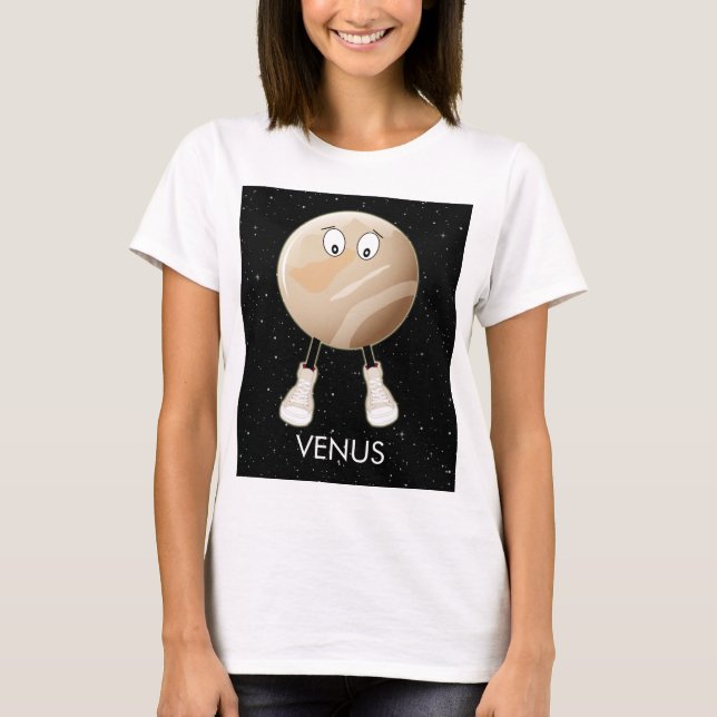 Camiseta Vênus Planeta e Estrelas (Frente)