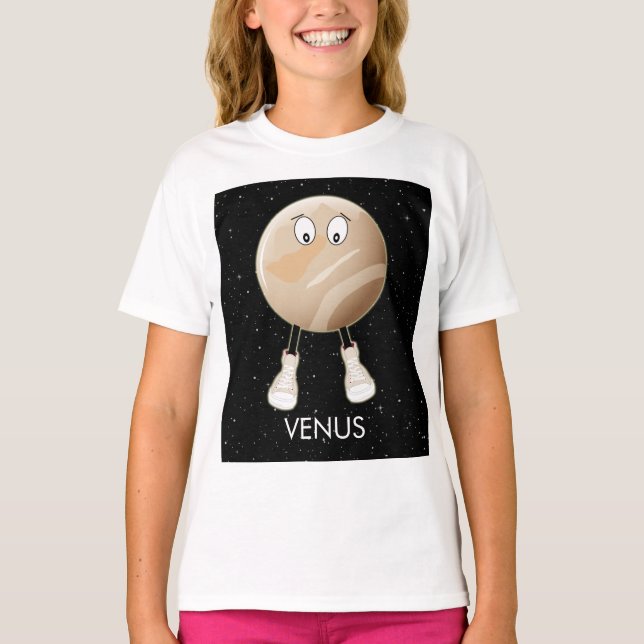 Camiseta Vênus Planeta e Estrelas (Frente)