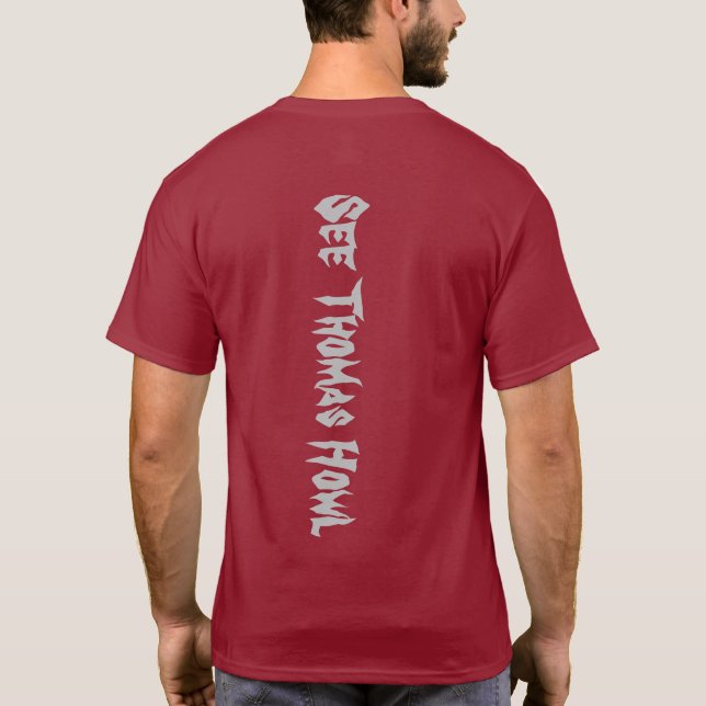 Camiseta Ver o logotipo original Thomas Howl (Maroon) (Verso)
