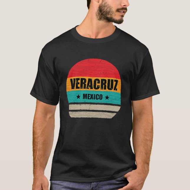 Camiseta Veracruz Mexico  Proud Mexican  Veracruz Retro Vin (Frente)