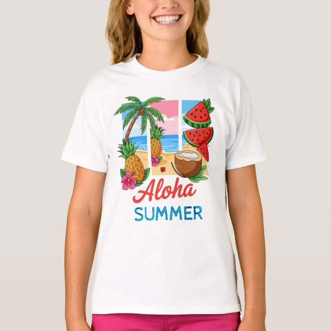 Camiseta Verão Aloha  (Frente)