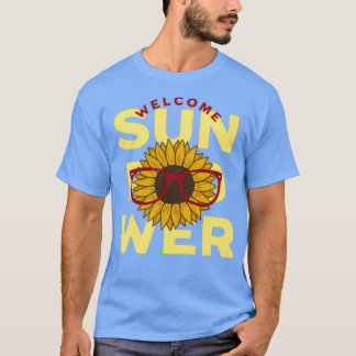 Camiseta verão de boas-vindas de Sunflower
