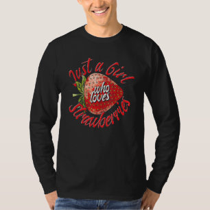 Camiseta Verão de Frutas Vermelhas Comida Frutas Mulheres M