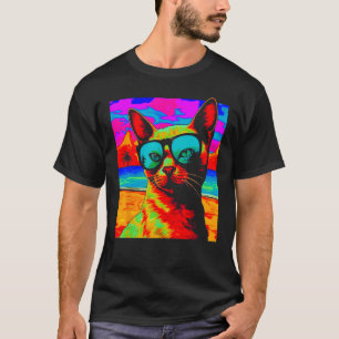 Camiseta Verão de Gato Siames
