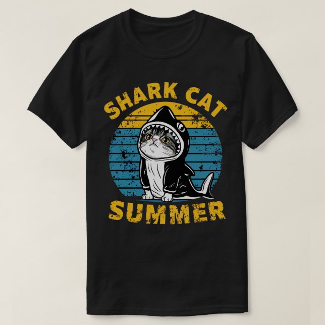 Camiseta verão de gatos 1 (Frente do Design)