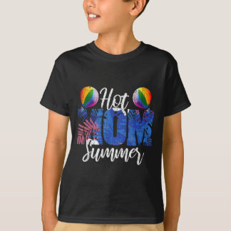 Camiseta Verão de mãe quente floral balão de ar quente vida