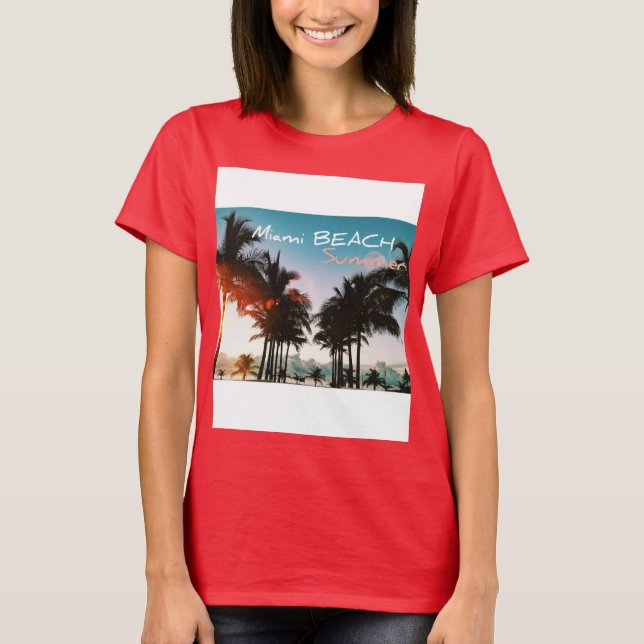 Camiseta Verão de Miami Beach (Frente)
