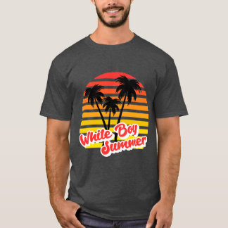 Camiseta Verão de Rapaz Branco vintage