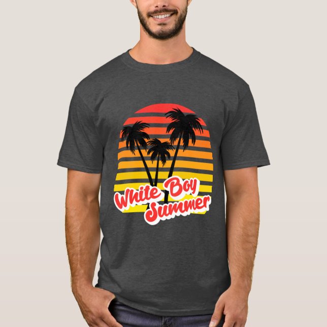 Camiseta Verão de Rapaz Branco vintage (Frente)