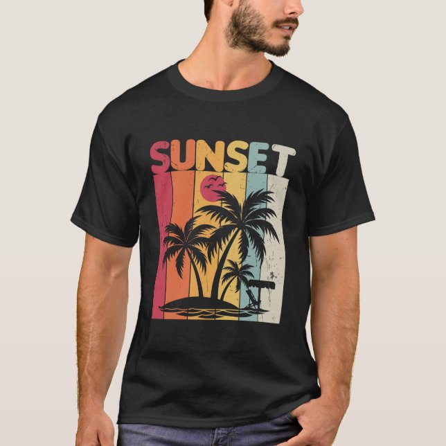 Camiseta Verão de Sunset (Frente)