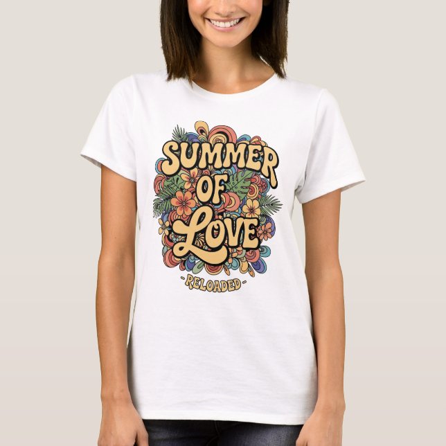 Camiseta Verão do Amor Chá Floral Recarregada (Frente)