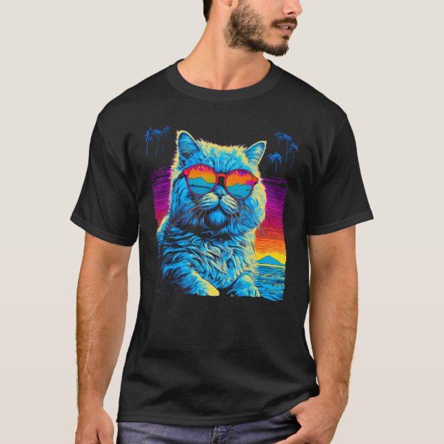 Camiseta Verão do Gato Persa (Frente)