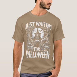 Camiseta Verão do Halloween de Verão Apenas Esperando pelo