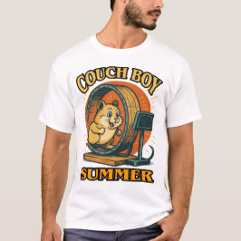Camiseta Verão do Menino Sofá — Hamster Preguiçoso em Movim